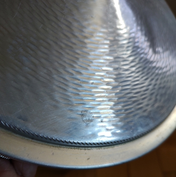 Vintage Nasco Italy Aluminum Hammered Elegant Lidded Serving Bowl Ice Bowl - Picture 3 of 12